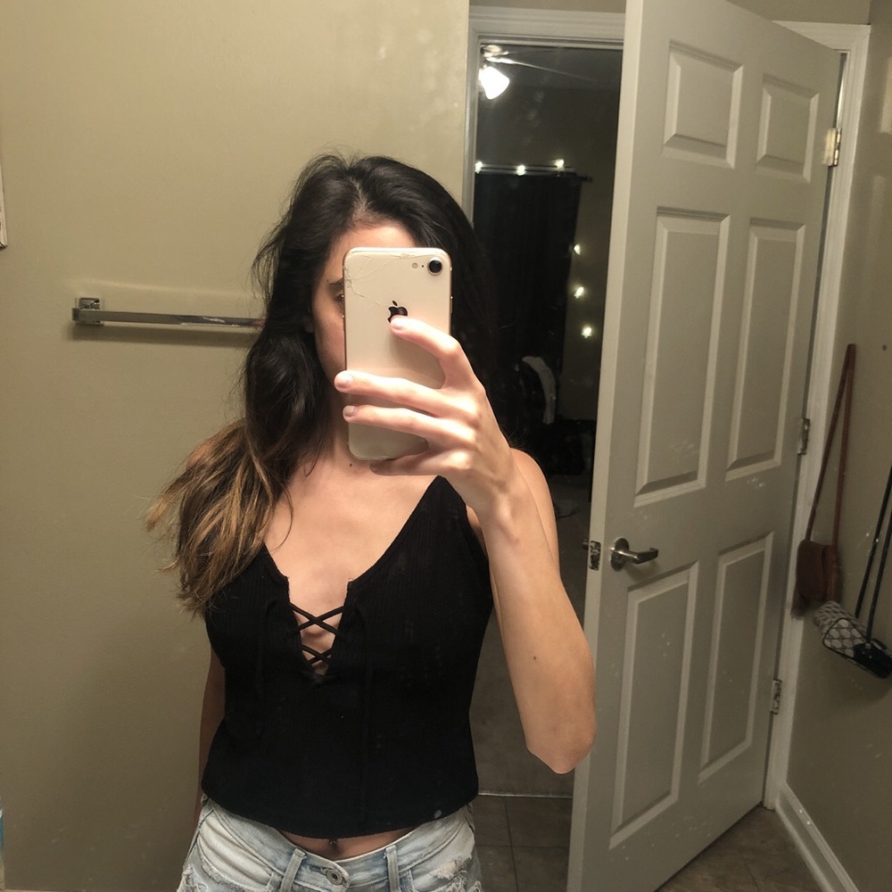 brandy melville black tank